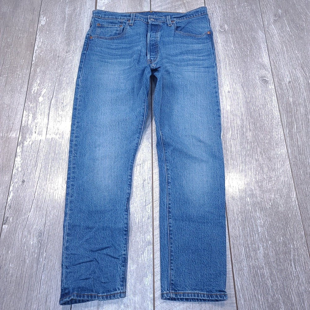 Levi's 501 Skinny Jeans Womens Size 32 Blue High Rise Button Fly Denim - Picture 2 of 11
